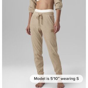 Cozy Ribbed Jogger Pants - Tan